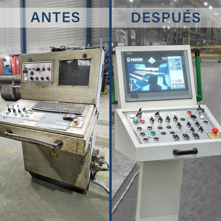 Faccin: comparación de un CNC obsoleto con el innovador CNC Siemens PGS Ultra