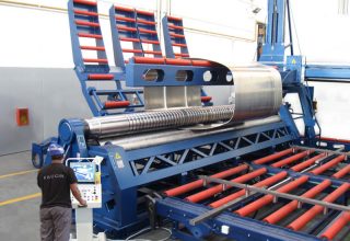 Faccin 4 Rolls Plate Bending Machine 4HEL for truck tanks production