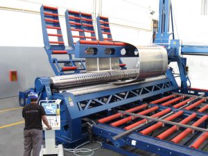 Faccin 4 Rolls Plate Bending Machine 4HEL for truck tanks production