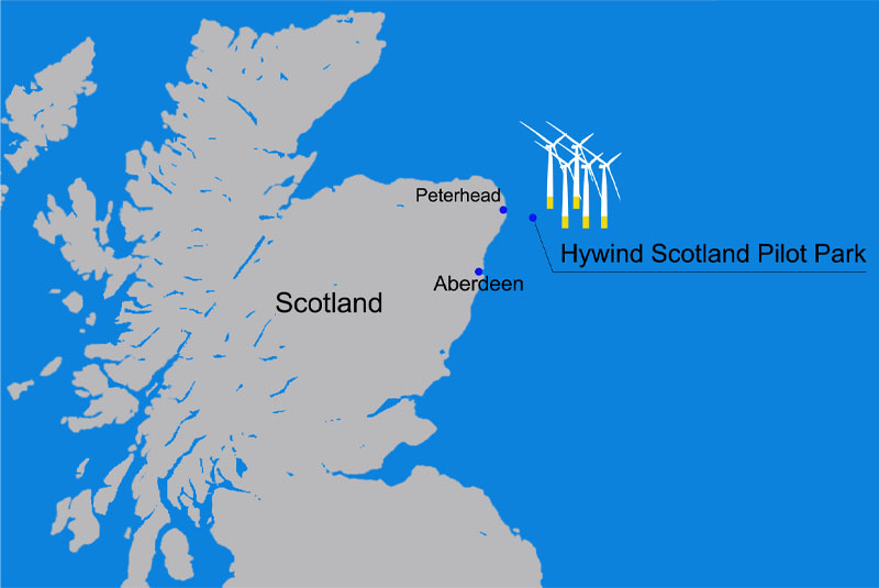 Faccin: Scotland map with Floating Wind Farm location